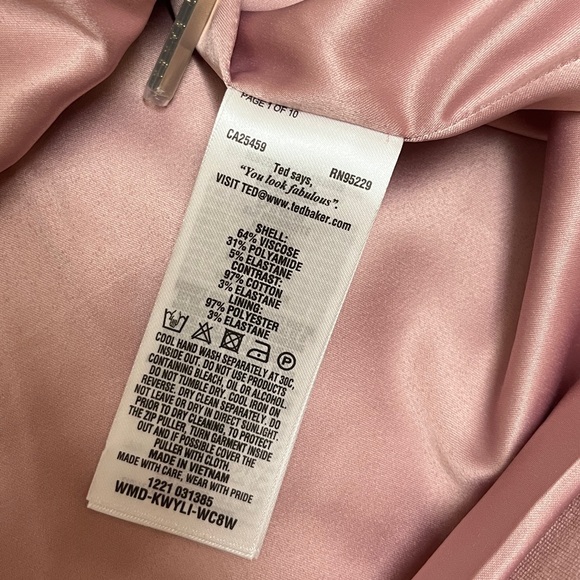 Ted Baker London Kwyli Structured Peplum Body-Con Sheath Zip Dress Blush Pink - Picture 9 of 11